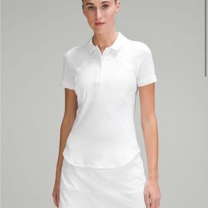 Lululemon shorts sleeve polo white